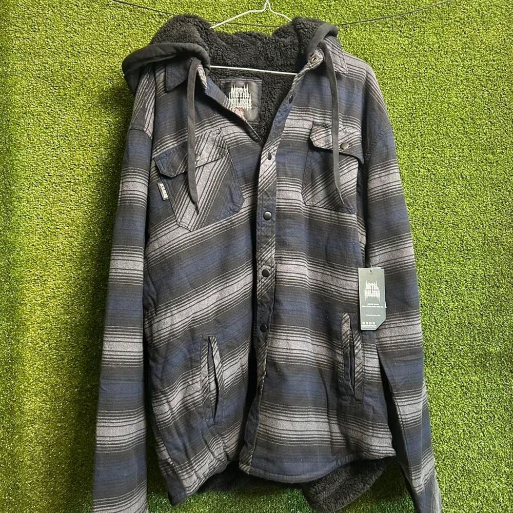 Metal-mulisha Men's Navy and Blue Jacket